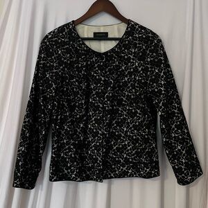 Talbots Black and White Lace Jacket